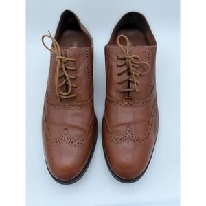 Cole Haan Mens Formal Business‎ Brown Leather Wingtip Oxford Preppy Dress Shoes